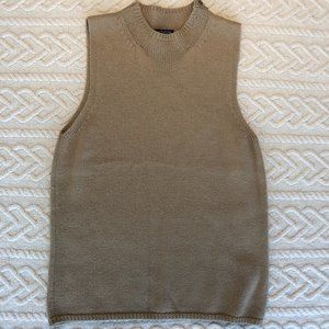 Vintage Ann Taylor Italian Merino Wool Vest Size Size L Sleeveless Sweater
